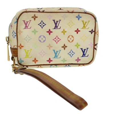 Pre-owned Louis Vuitton Wapity White Canvas Clutch Bag ()