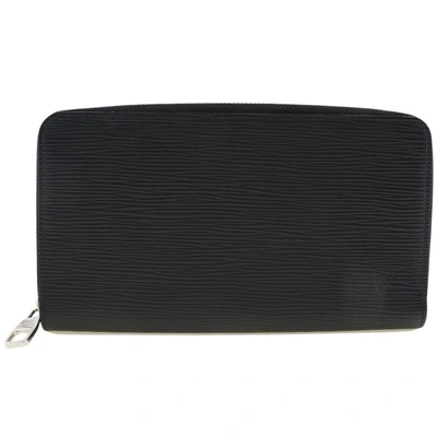 Pre-owned Louis Vuitton Zippy Organizer Black Leather Wallet  ()