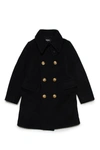 Dsquared2 D2j424m Jacket Dsquared Double-breasted Cloth Coat With Metal Buttons In Black