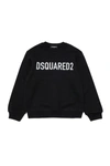Dsquared2 Felpa Girocollo In Cotone Biologico Con Logo In Black