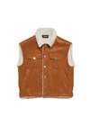 Dsquared2 D2j429u Jacket Dsquared Synthetic Sheepskin Vest In Brown