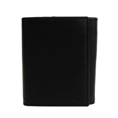 Prada Leather Wallet () In Black