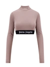 Palm Angels Top With Logo In Beige