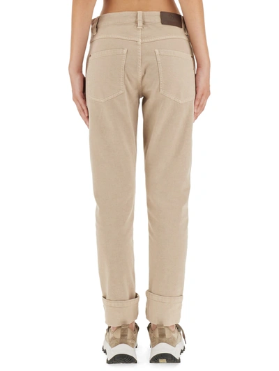 Brunello Cucinelli Skinny Fit Jeans In Beige