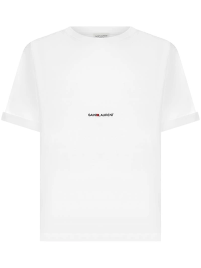 Saint Laurent Rive Gauche T-shirt In White
