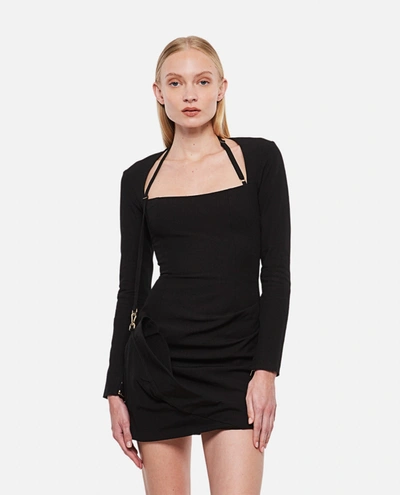 Jacquemus Mini Dress In Black