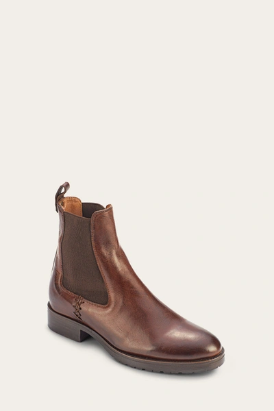 frye melissa chelsea boot cognac