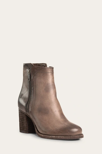 The Frye Company Frye Addie Double Zip Booties In Stone