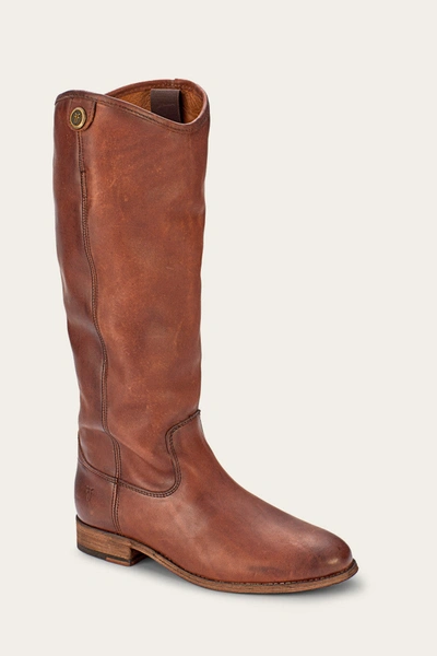 The Frye Company Frye Melissa Button 2 Wide Calf Tall Boots In Cognac