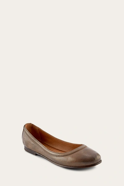 The Frye Company Frye Carson Ballet Flats In Warm Grey