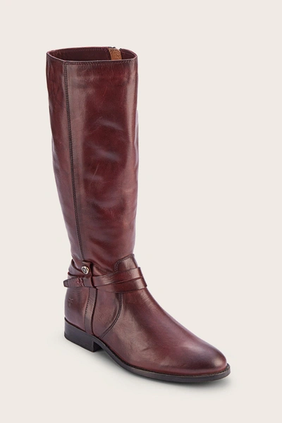 The Frye Company Frye Melissa Belted Tall Boots In Merlot