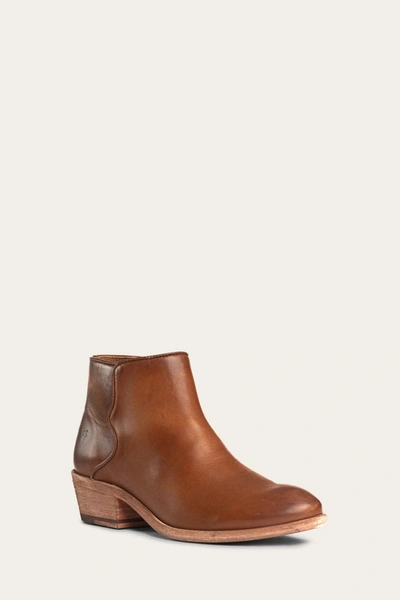 The Frye Company Frye Carson Piping Booties In Caramel