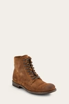 The Frye Company Frye Tyler Lace-up Boots In Tan Suede