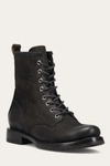 The Frye Company Frye Veronica Combat Moto Boots In Black Floral