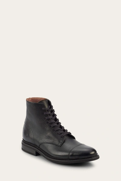 The Frye Company Frye Seth Cap Toe Lace-up Boots In Black