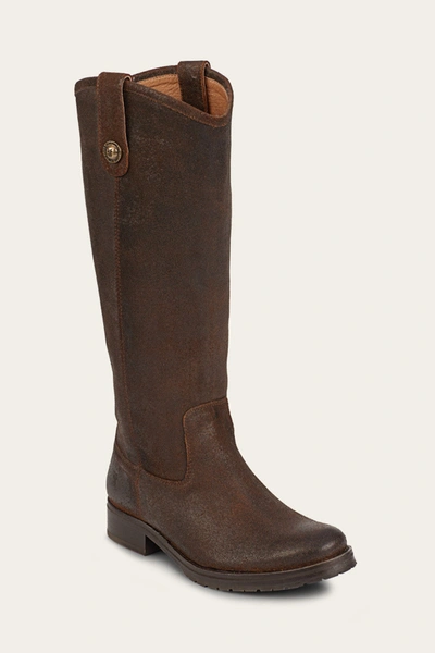 The Frye Company Frye Melissa Double Sole Button Lug Tall Boots In Brown