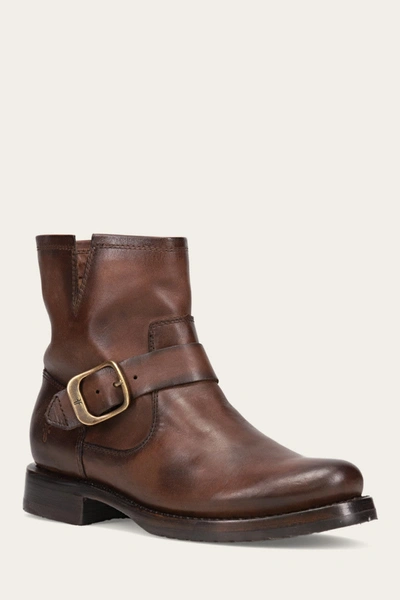The Frye Company Frye Veronica Bootie Moto Boots In Chocolate