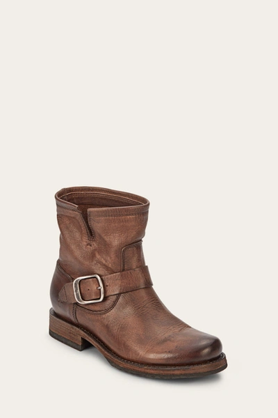 The Frye Company Frye Veronica Bootie Moto Boots In Stone