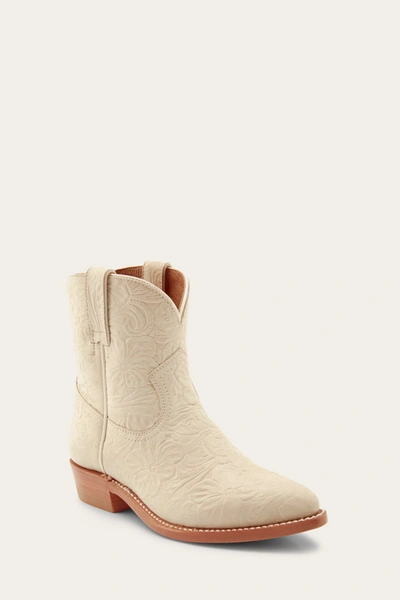 The Frye Company Frye Billy Short Booties In Ivory Embossed Floral
