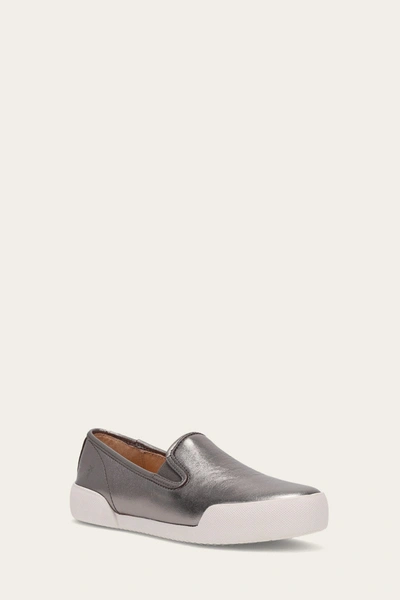 The Frye Company Frye Mia Slip On Sneaker In Dark Pewter