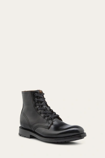 The Frye Company Frye Bowery Lace-up Boots In Jet Black