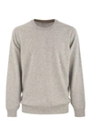 Brunello Cucinelli Men's Pure Cashmere Crew-neck Sweater In Grey