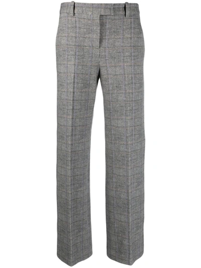 Circolo 1901 Check-print Straight-leg Trousers In Grey