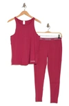 Calvin Klein Tank & Joggers 2-piece Pajama Set In Red Bud