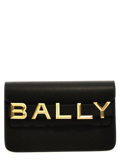 Bally Logo Shoulder Strap Crossbody Bags Black