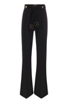 ELISABETTA FRANCHI ELISABETTA FRANCHI FLAIR TROUSERS IN CRÊPE