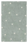 Lorena Canals Washable Rug Mini Dot Rug In Blue Sage Natural