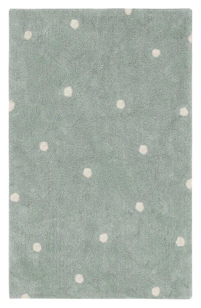 Lorena Canals Washable Rug Mini Dot Rug In Blue Sage Natural