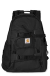 Carhartt Logo-patch Zip-up Backpack In Black