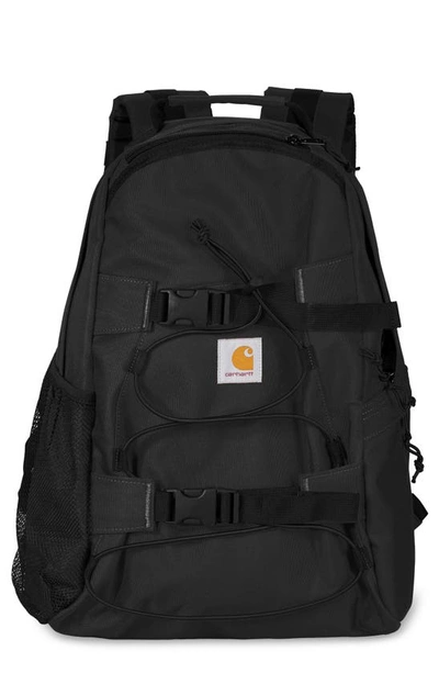 Carhartt Logo-patch Zip-up Backpack In Black