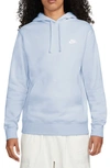 Nike Sportswear Club Hoodie In Football Grey/ White