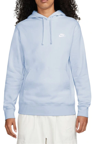 Nike Sportswear Club Hoodie In Football Grey/ White