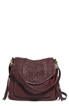 AIMEE KESTENBERG ALL FOR LOVE WOVEN LEATHER SHOULDER BAG