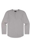 GOODLIFE SUN-FADED LONG SLEEVE SLUB SCALLOP HENLEY