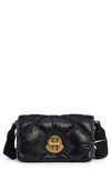 Moncler Puffer Crossbody Bag With Turn-lock In Black