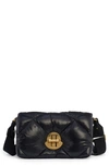 Moncler Puf Logo-engraved Crossbody Bag In Black