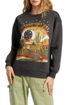 Billabong Cotton Blend Fleece Graphic Sweatshirt In Off Black