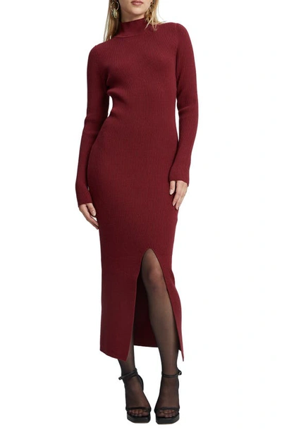 BARDOT TILDA LONG SLEEVE RIBBED SWEATER DRESS