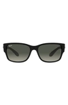 Ray Ban Ray-ban 58mm Gradient Polarized Rectangular Sunglasses In Black