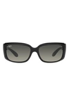 Ray Ban Womens Ray-ban Rb4389 Rectangular-frame Propionate Sunglasses In Black