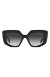 Prada 52mm Gradient Square Sunglasses In Black