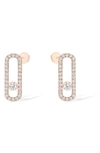 MESSIKA UNO DIAMOND PAVÉ STUD EARRINGS