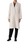 Eileen Fisher Missy Alpaca Luxe Shawl-collar Coat In Beige