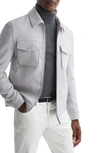 Reiss Peridoe - Soft Grey Wool Zip Through Jacket, Xs