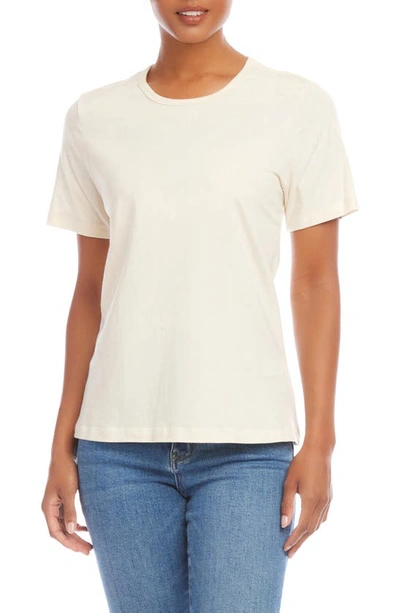 Fifteen Twenty Stretch Cotton T-shirt In Cream