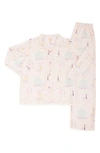 Munki Munki Kids' Holiday Nutcracker Two-piece Pajamas In Ivory